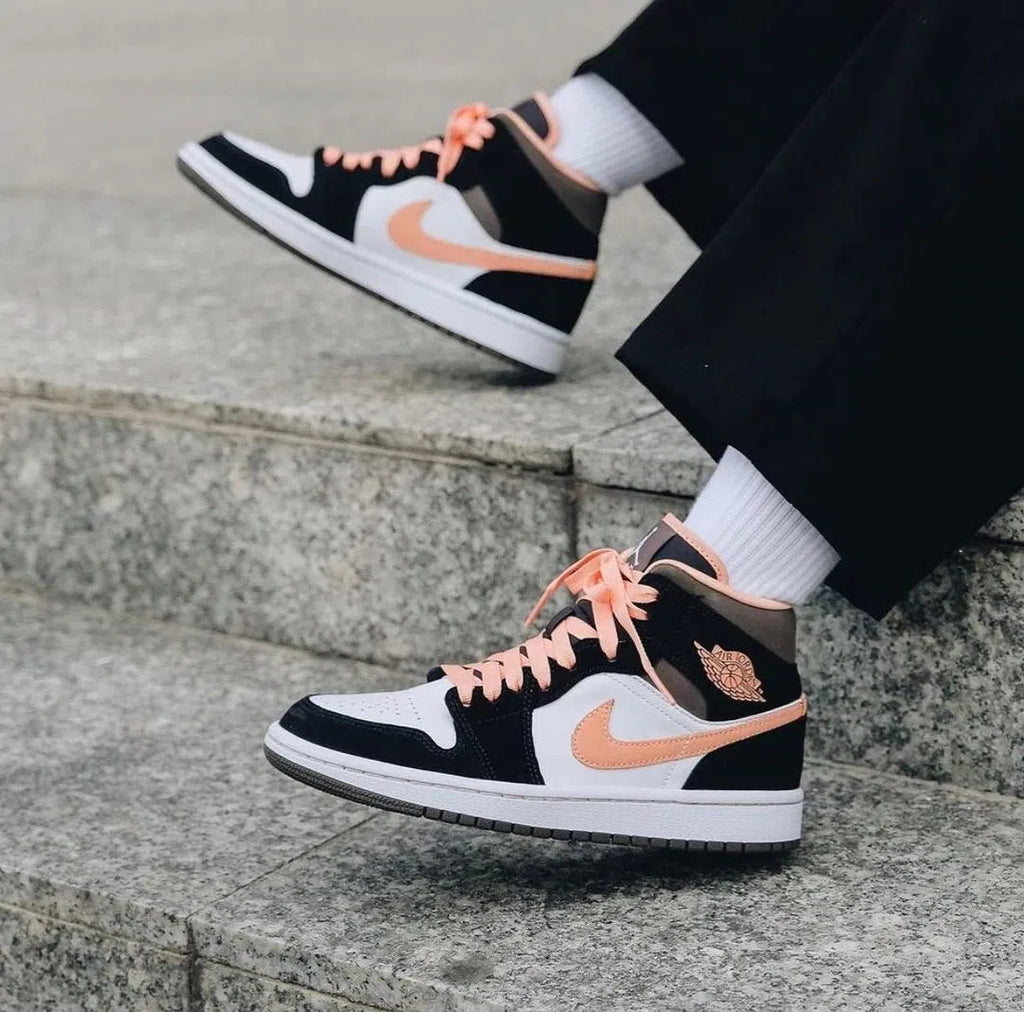 jordan 1 peach and white