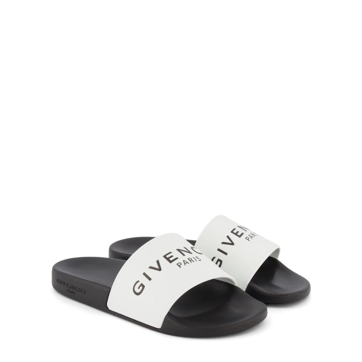 Givenchy Paris Flat Sandals White Black – AM originals