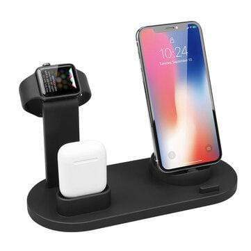 Qi Wireless Charger Dock Charging Station for iPhone / Micro USB Phone / Type-C Phone for Airpods for Apple Watch SHOW WISH 3 in 1 10W