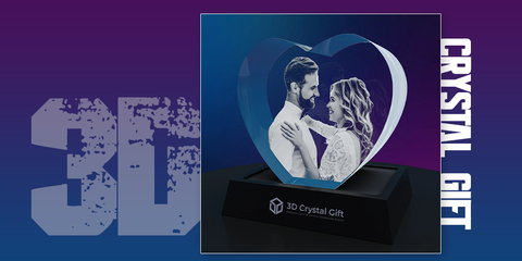 3D Crystal Heart - 3D Crystal Gift