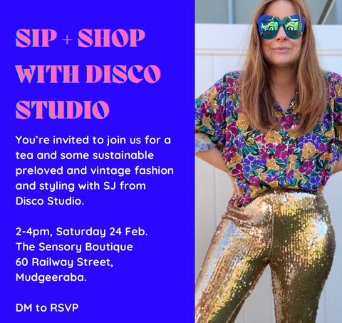 Disco Vintage Sip + Shop Poster
