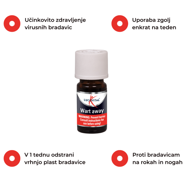 Lucovital® Wart Away – Zdravljenje bradavic na rokah in nogah 2 mL