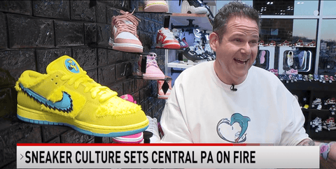 Brian Dein discussing sneakerhead culture at Jawns on Fire Sneaker Boutique