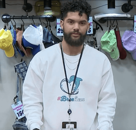 Miles Campbell discussing sneakerhead culture at Jawns on Fire Sneaker Boutique