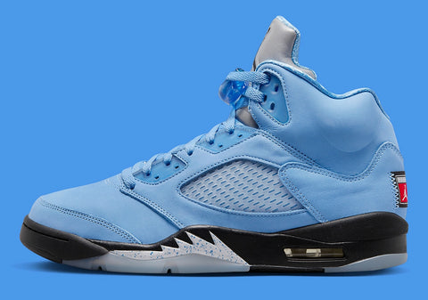 Get Your Authentic New Nike Air Jordan 5 Retro SE 'UNC' Blue Mid Sneaker at Jawns On Fire Sneaker Boutique
