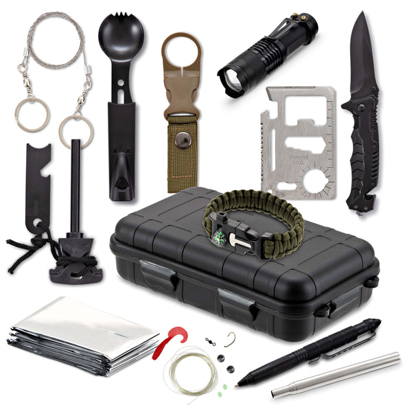 Military survival kit 20-in-1, multi-functional