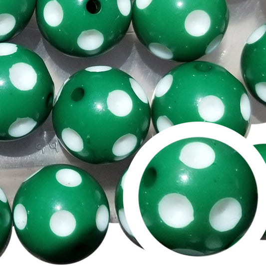 green plain 20mm bubblegum beads – Bubblegum Beads AZ