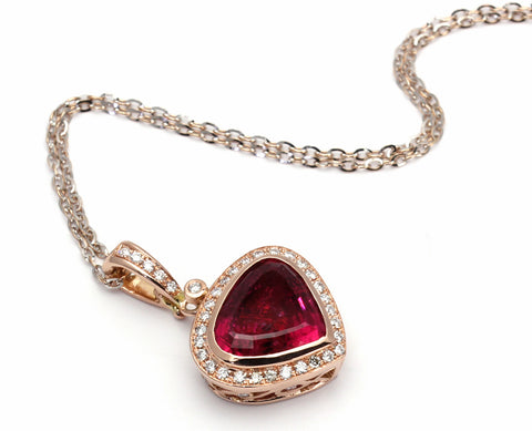 Custom Pink Tourmaline Necklace by Rare Earth Jewelry
