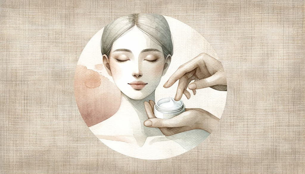 Painting representing how to use tallow for eczema treatment