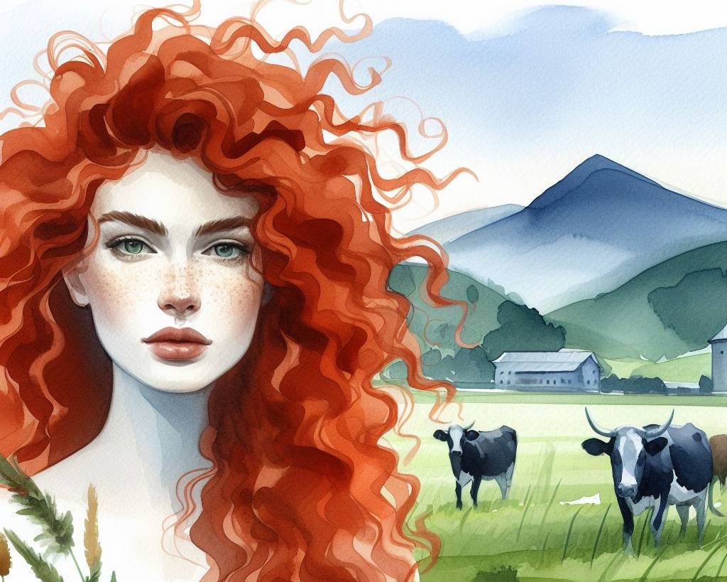 Women with cows in the background representing tallow hair growth