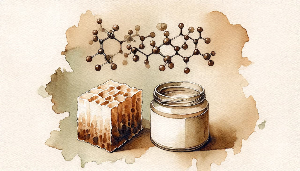 watercolor painting representing the chemical and physical difference between tallow and lard