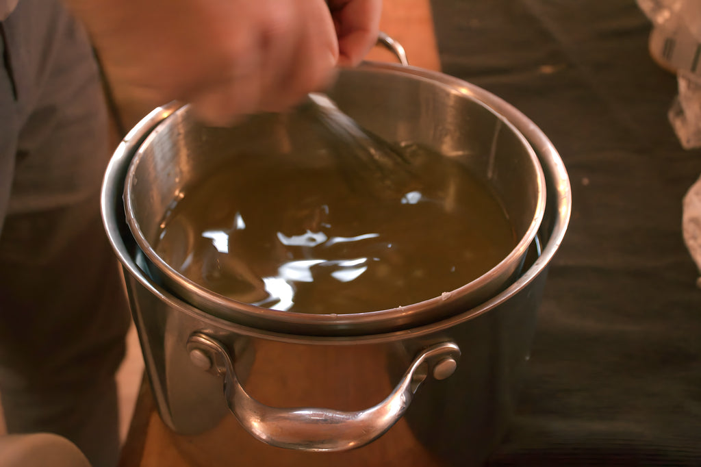 Melting the tallow before turning it into tallow balm