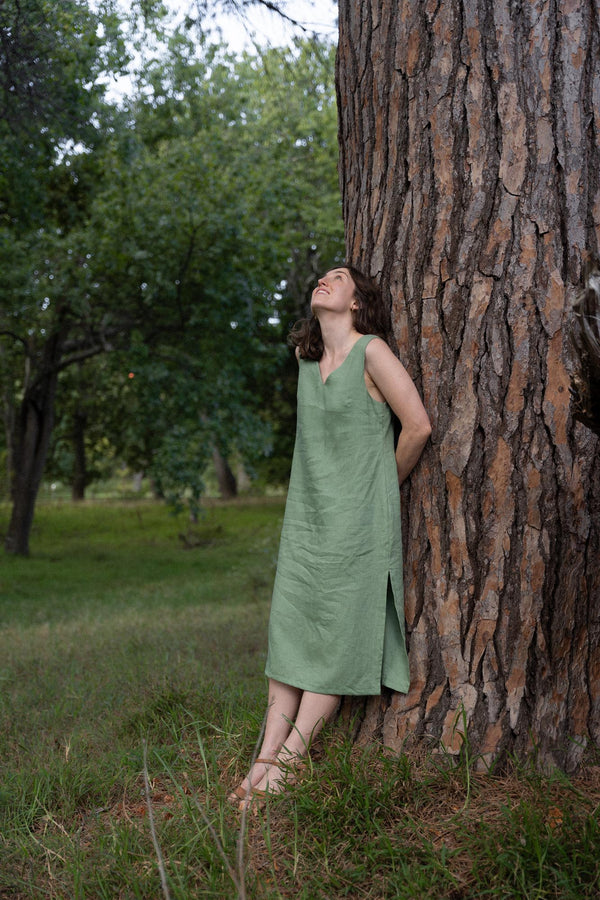 Summer Linen Sleeveless Dress
