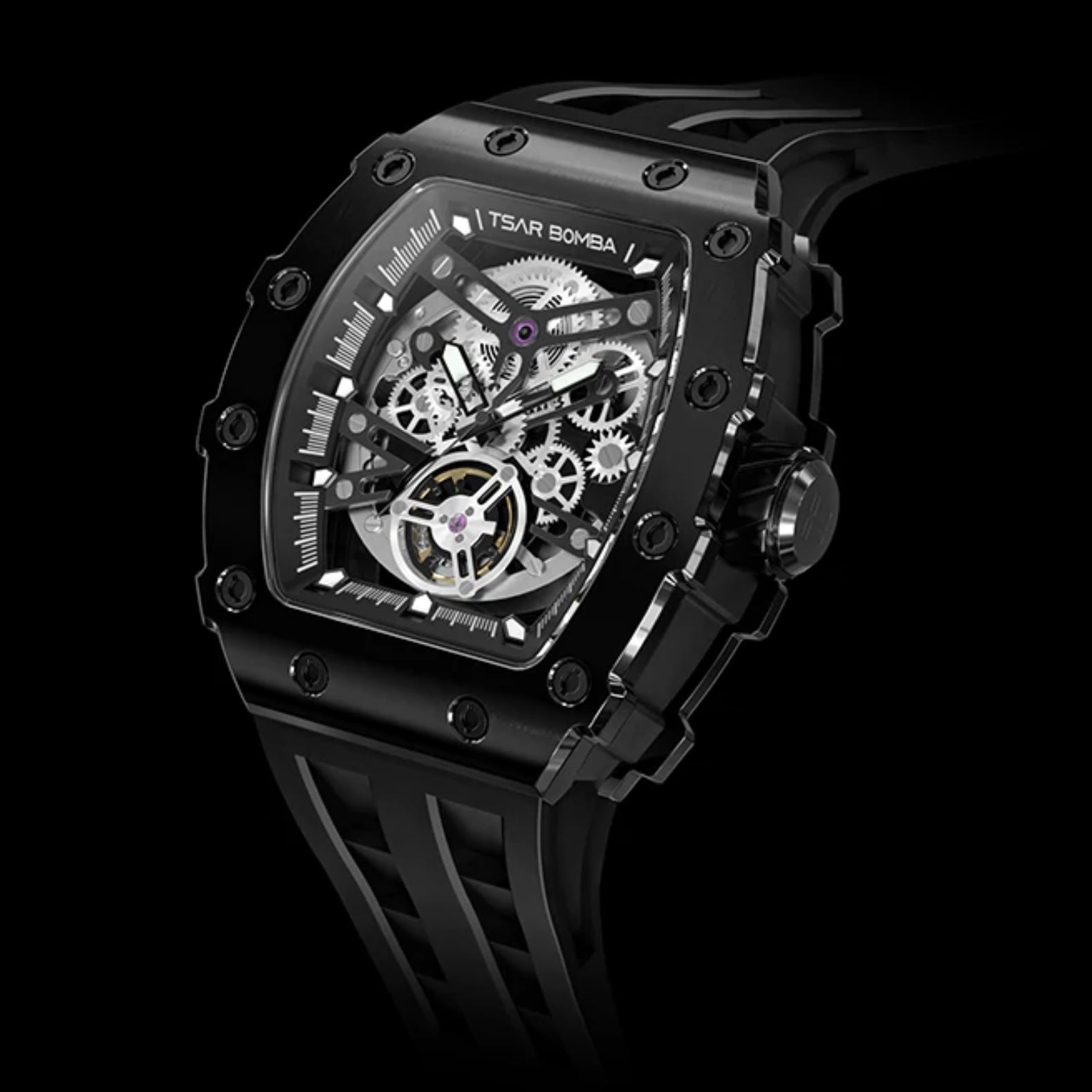 TSAR BOMBA Men's Automatic Watch TB8208A-06 Black Edition / Black ...