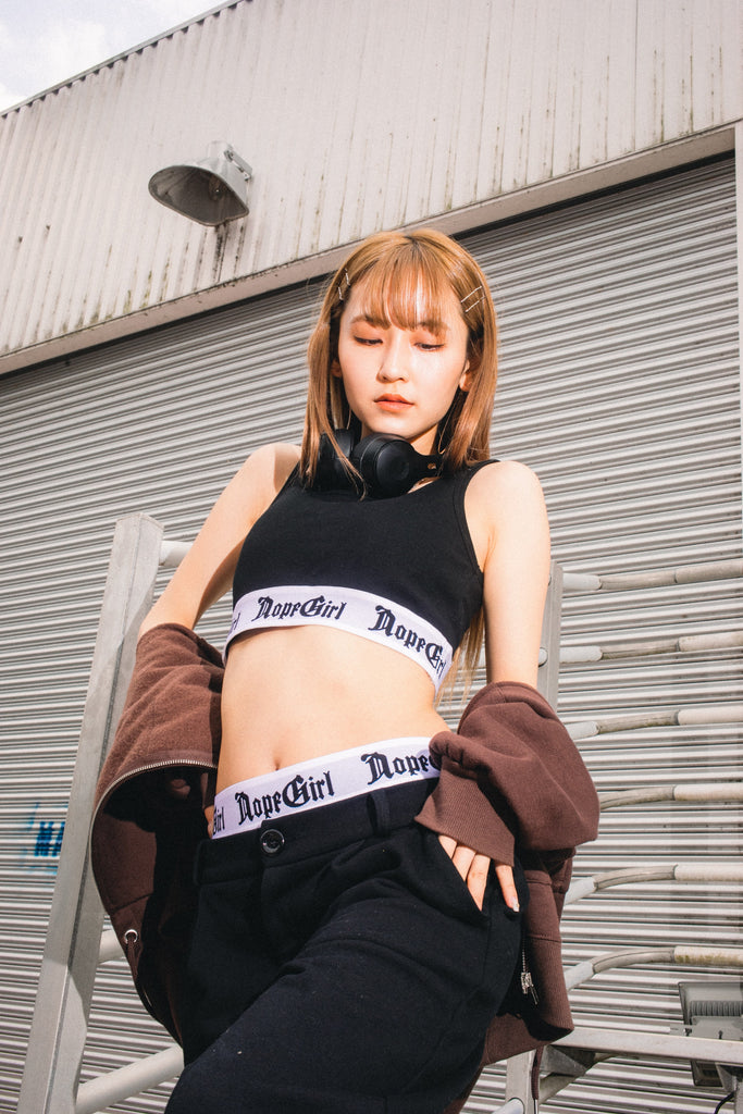 NOPE GIRL sweat ブラック pants