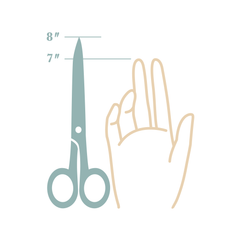 scissor hand size illustration