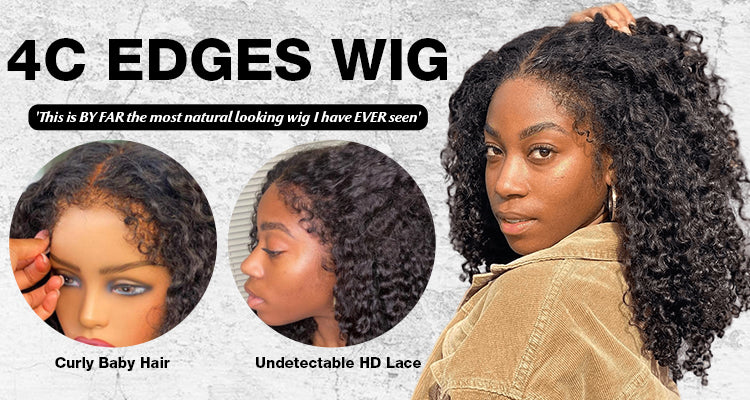 4C edges wigs human hair