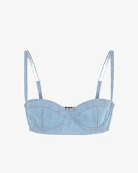 Choker Denim Bra