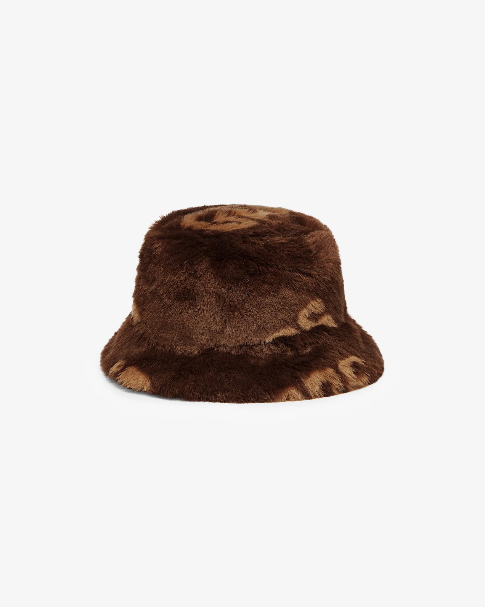 Gcds faux fur bucket hat: Unisex Hats Brown | GCDS