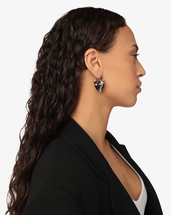 PROSTEEL Black Hoop Earring for Women Girls Chunky Earrings Stainless Steel  Round Earrings for Party Jewelry Gift for Mother Wife, 60mm - Walmart.com