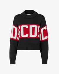 Gcds logo band boxy sweater