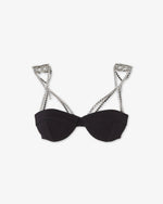 Bling jersey bra: Women Tops Black