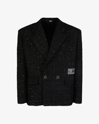 Double Breasted Tweed Blazer