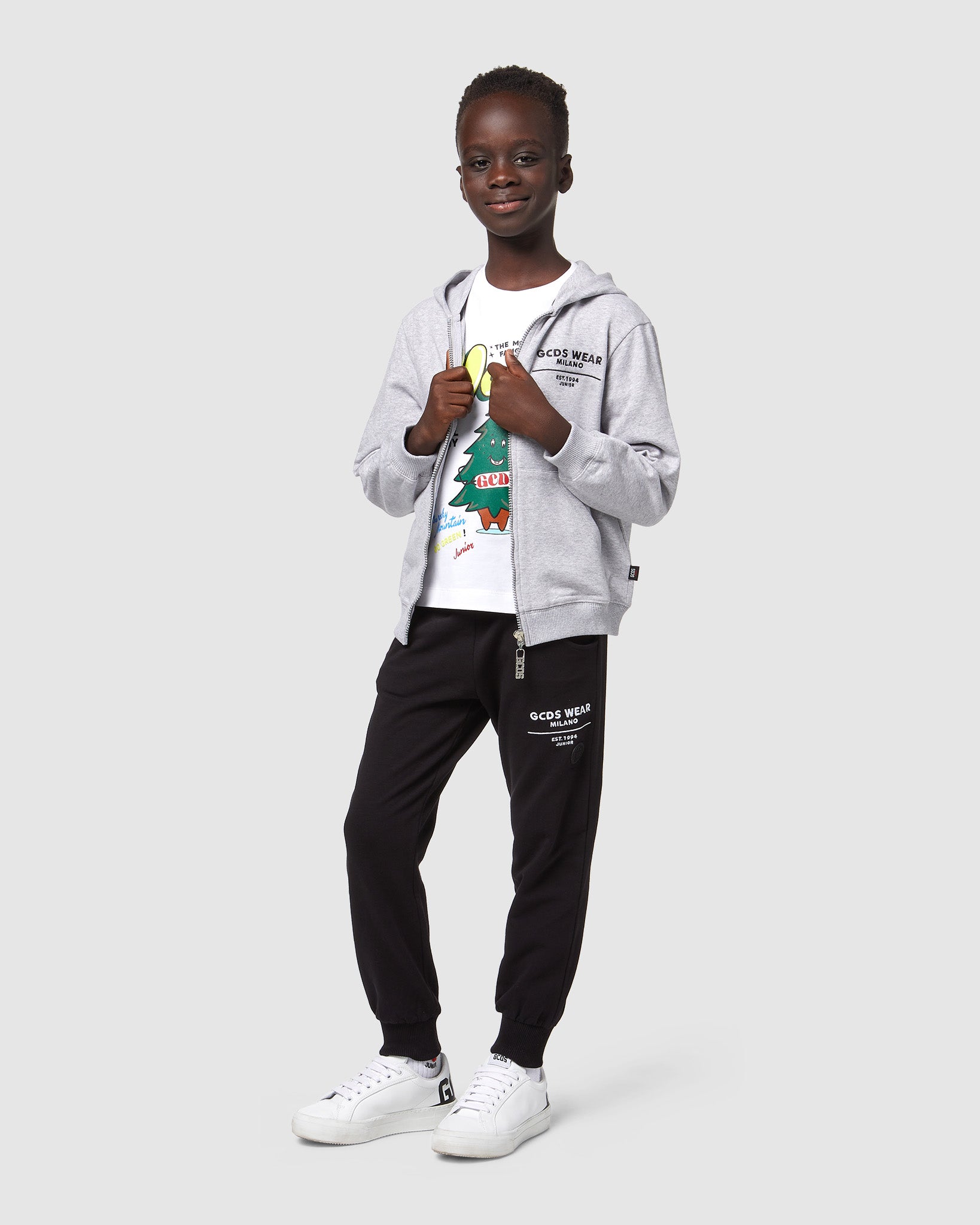 Allover GCDS logo Tracksuits: Boy Hoodie and tracksuits Multicolor