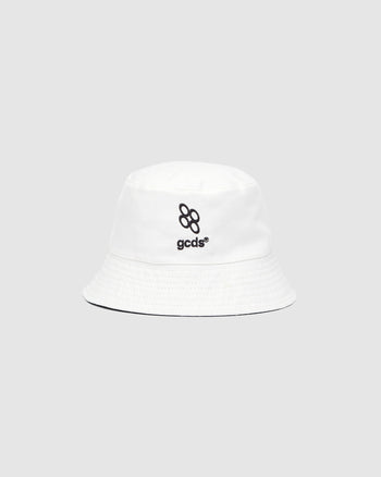 Bliss logo bucket hat: Men Hats White | GCDS