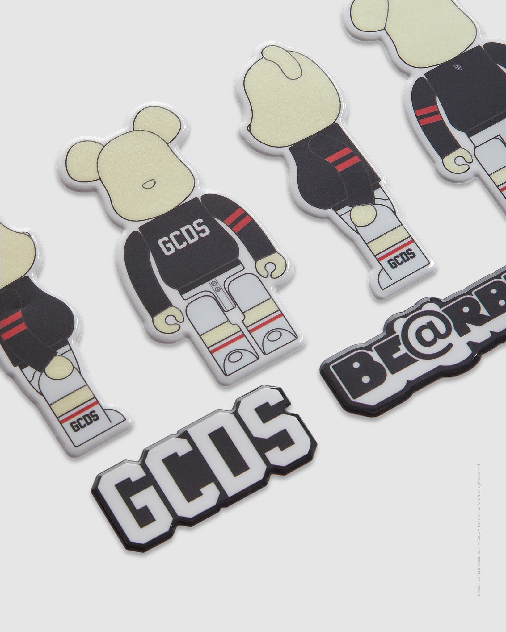 GCDS x Be@rbrick Stickers: Unisex Gadgets Multicolor