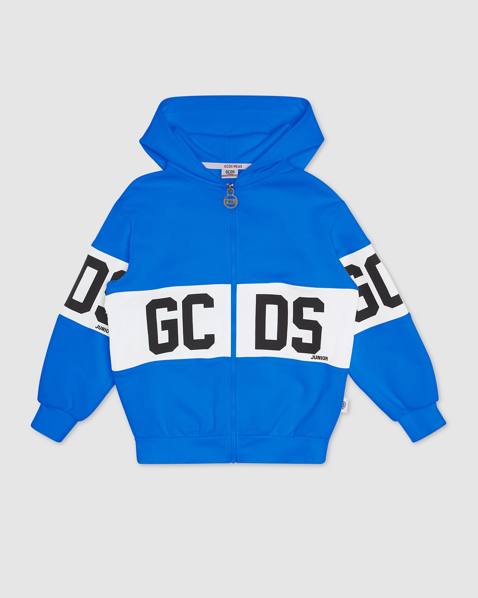 GCDS sweatshirt men band logo AI22M110147 Blue round collar