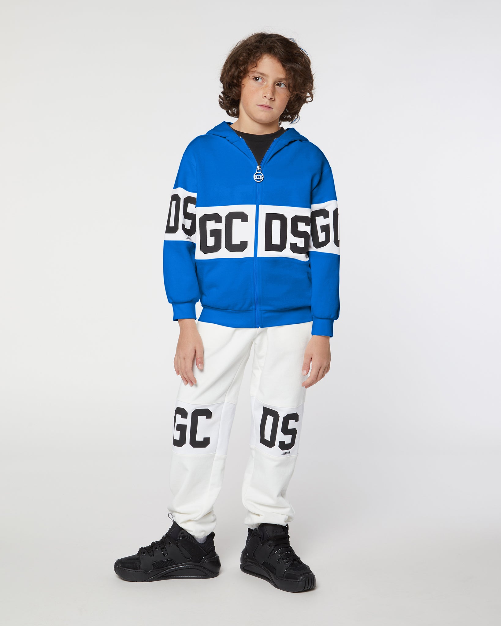 Allover GCDS logo Tracksuits: Boy Hoodie and tracksuits Multicolor