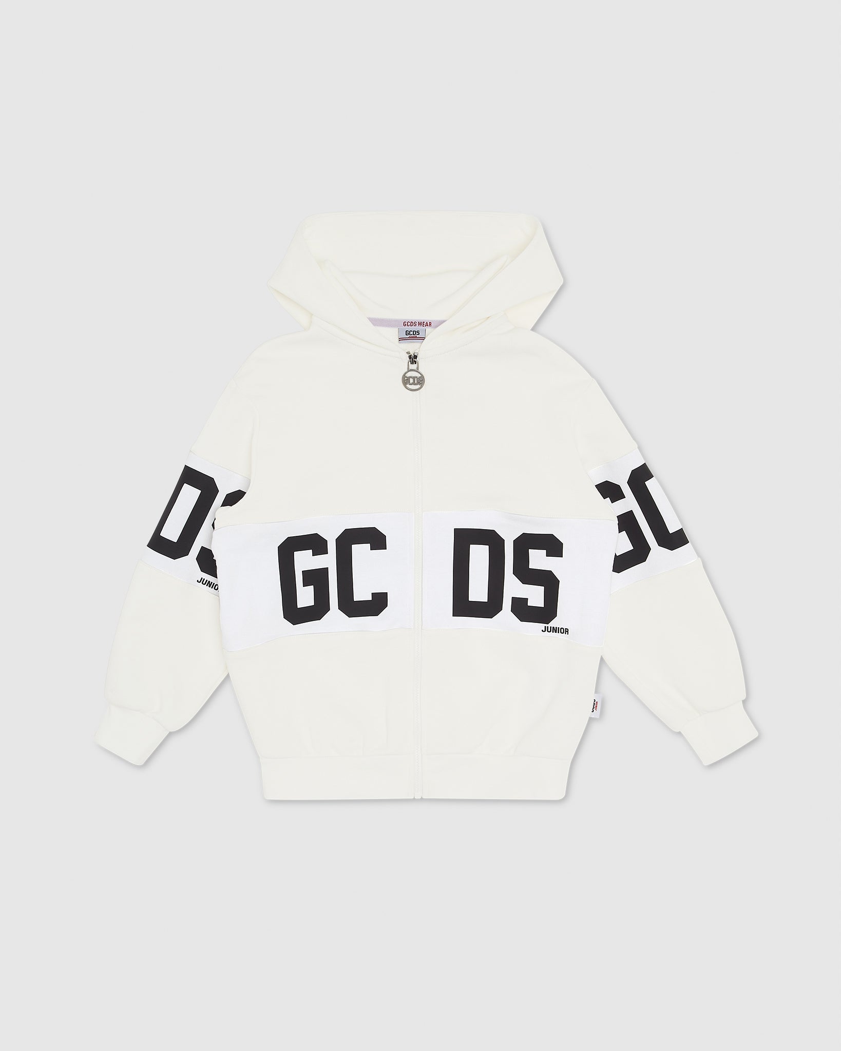 GCDS logo band Hoodie: Unisex Hoodie and tracksuits Off white | GCDS