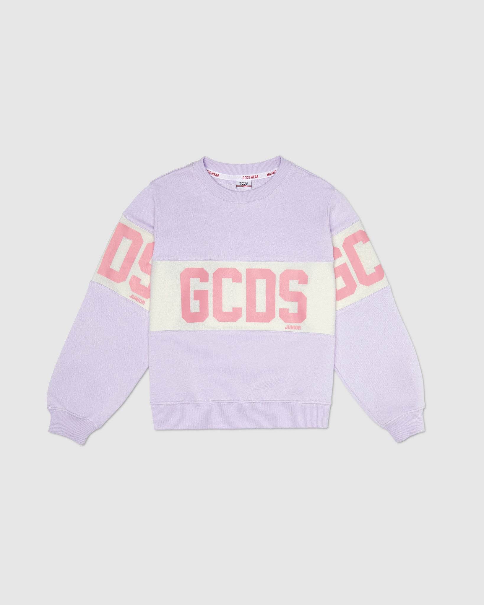 GCDS logo band Crewneck: Unisex Hoodie and tracksuits Cradle Pink | GCDS