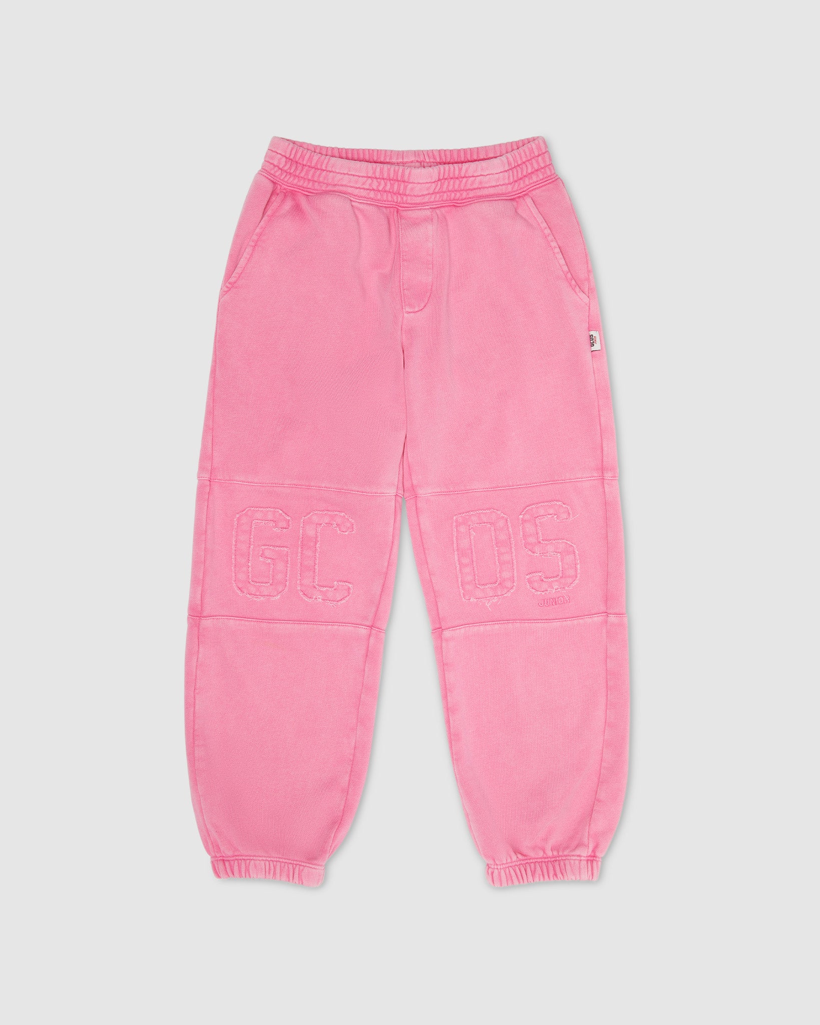 Overdyed Gcds Logo band sweatbottoms: Unisex Trousers Cradle Pink