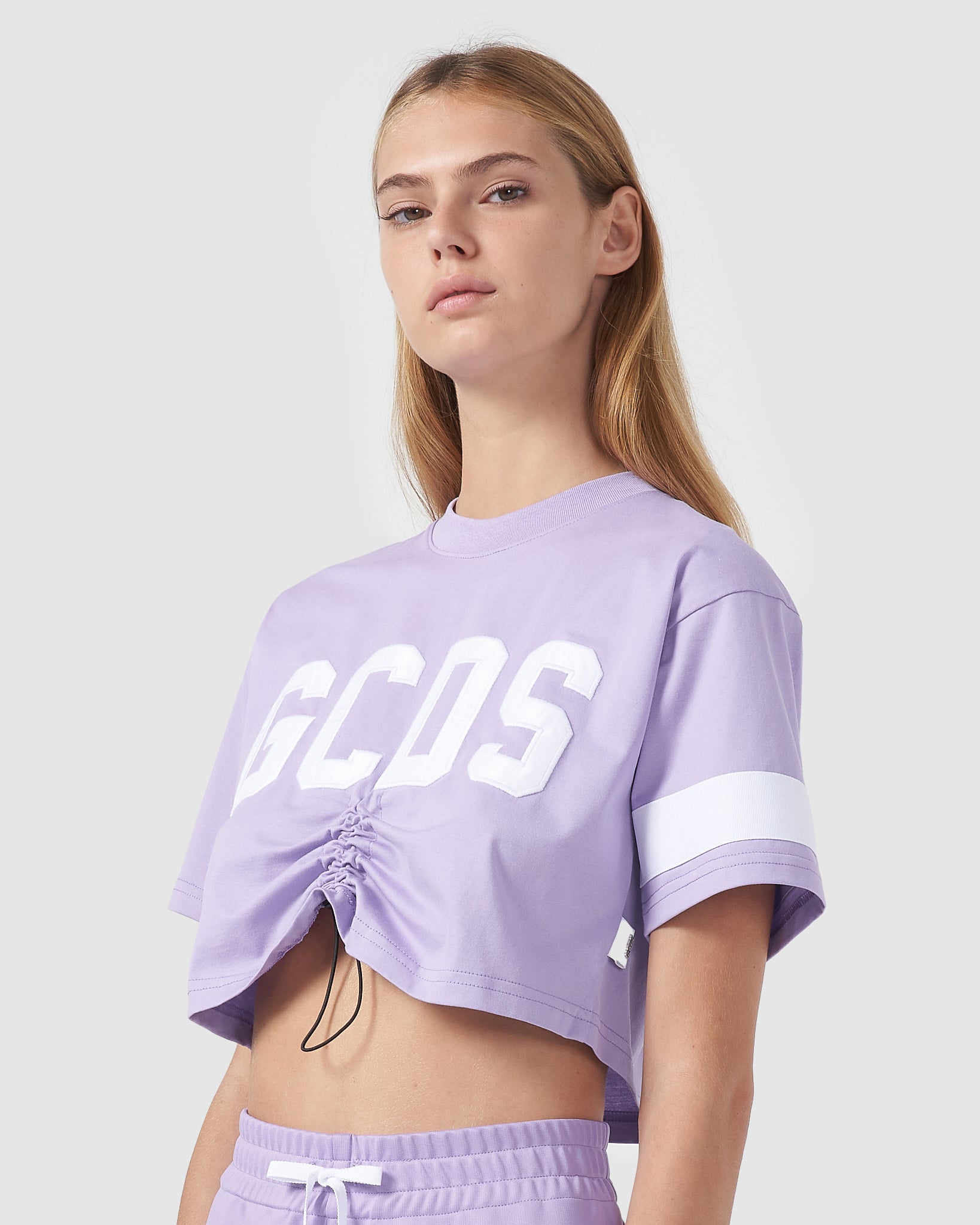 GCDS logo crop t-shirt