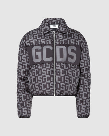 Gcds monogram-print Cropped Puffer Jacket - Farfetch