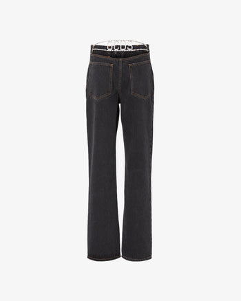 Five-pocket, regular-fit, stretch-cotton denim trousers | GIORGIO ARMANI Man