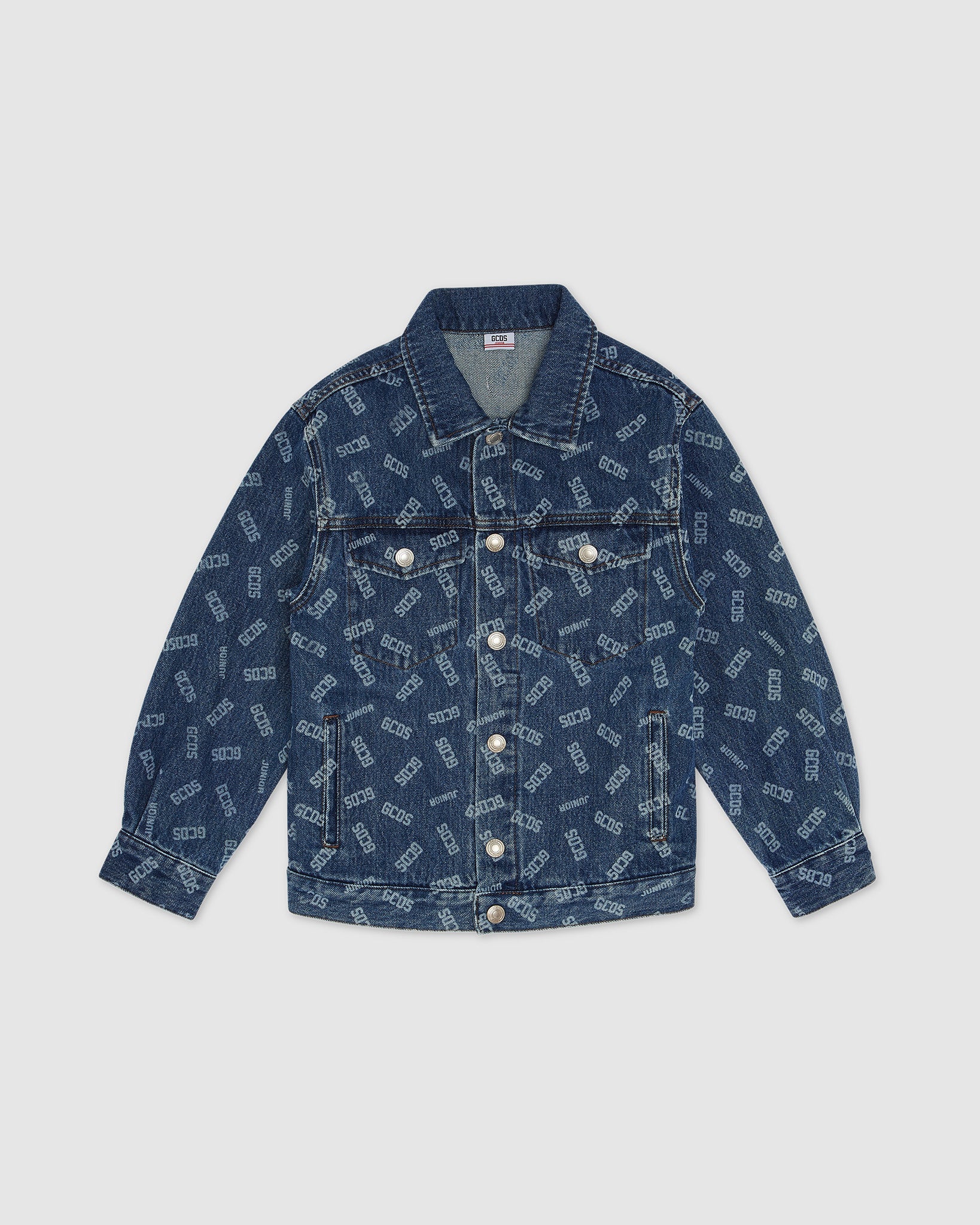 LV Jacquard Denim Jacket with Blue and White Porcelain Pattern