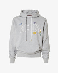 Embroidered Regular Hoodie | Unisex Sweatshirts Grey | GCDS®