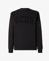 Gcds Logo Velvet Crewneck