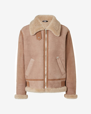 Shearling Jacket | Unisex Coats & Jackets Beige | GCDS®