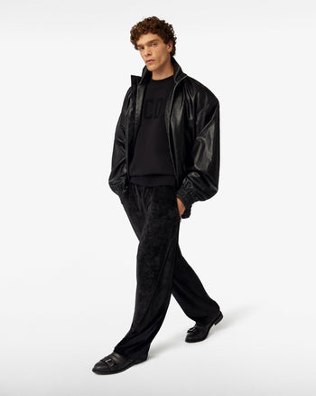 Black velvet trousers | Lardini