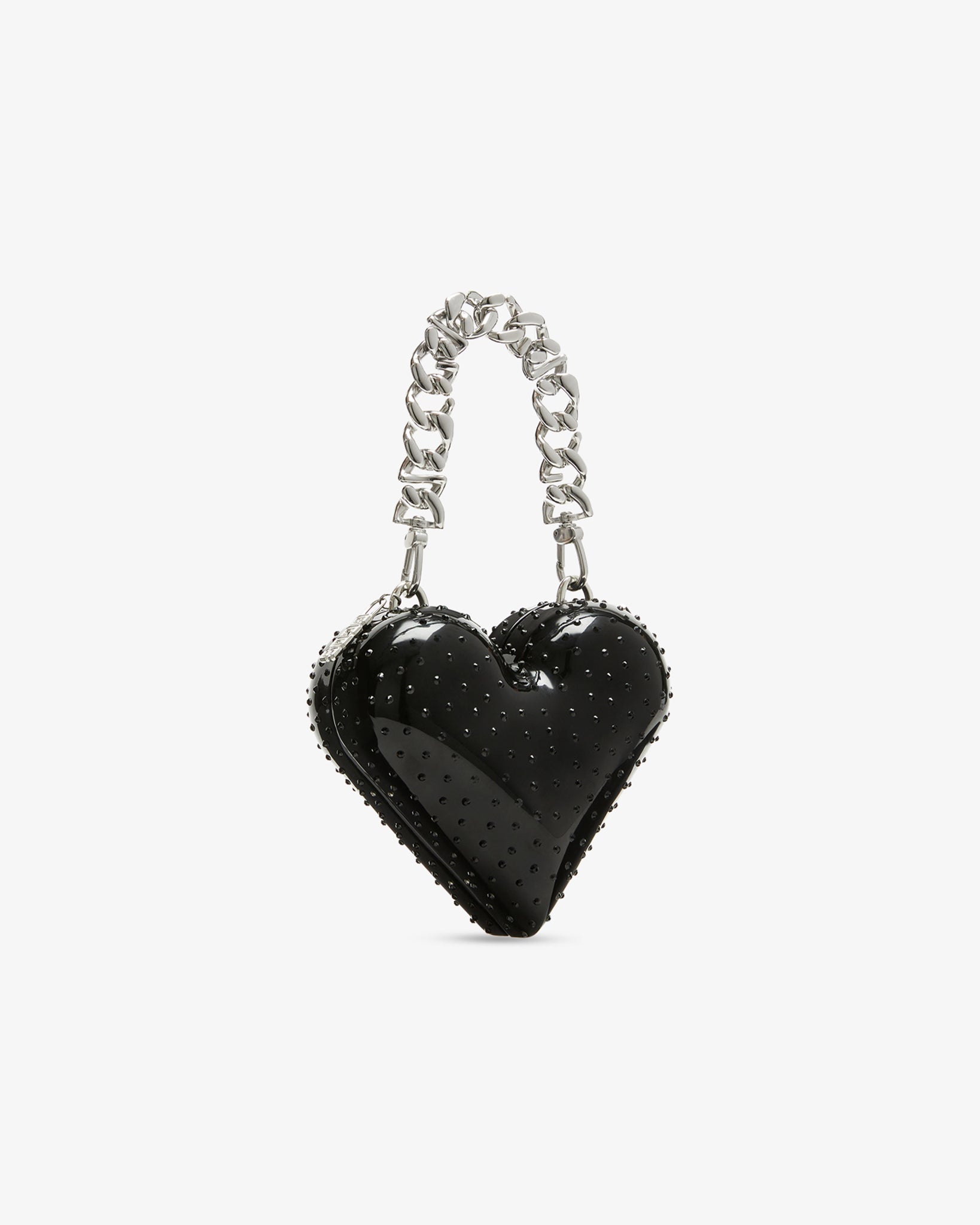 Heart Crystal Bag : Women Bags Black | GCDS®