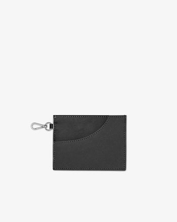 Comma Card Holder : Unisex Small Leather Goods Black
