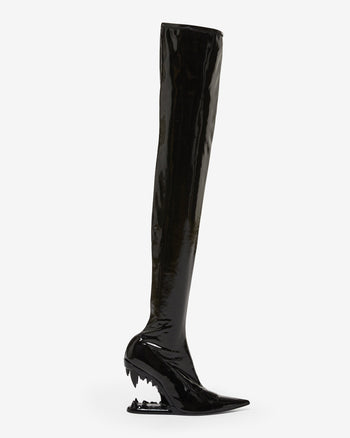 Morso Vinyl Boots | Women Boots Black | GCDS®