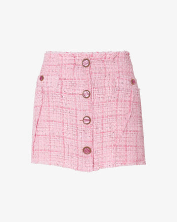 Tweed Mini Skirt | Women Mini & Long Skirts Pink | GCDS®