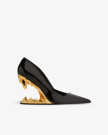 Gold & Black Leopard Crystal Heels – Wicked Addiction