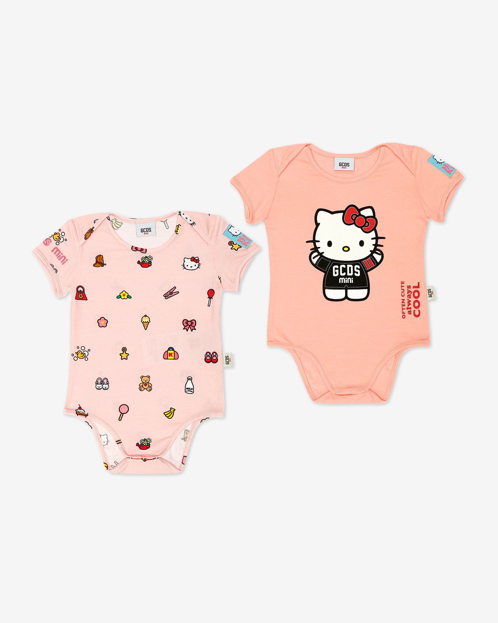 Hello Kitty Two-Piece Baby Bodysuit Set: Girl Playsuits and Gift Set Pink |  GCDS