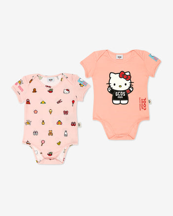 Hello Kitty Two-Piece Baby Bodysuit Set: Girl Playsuits and Gift Set Pink